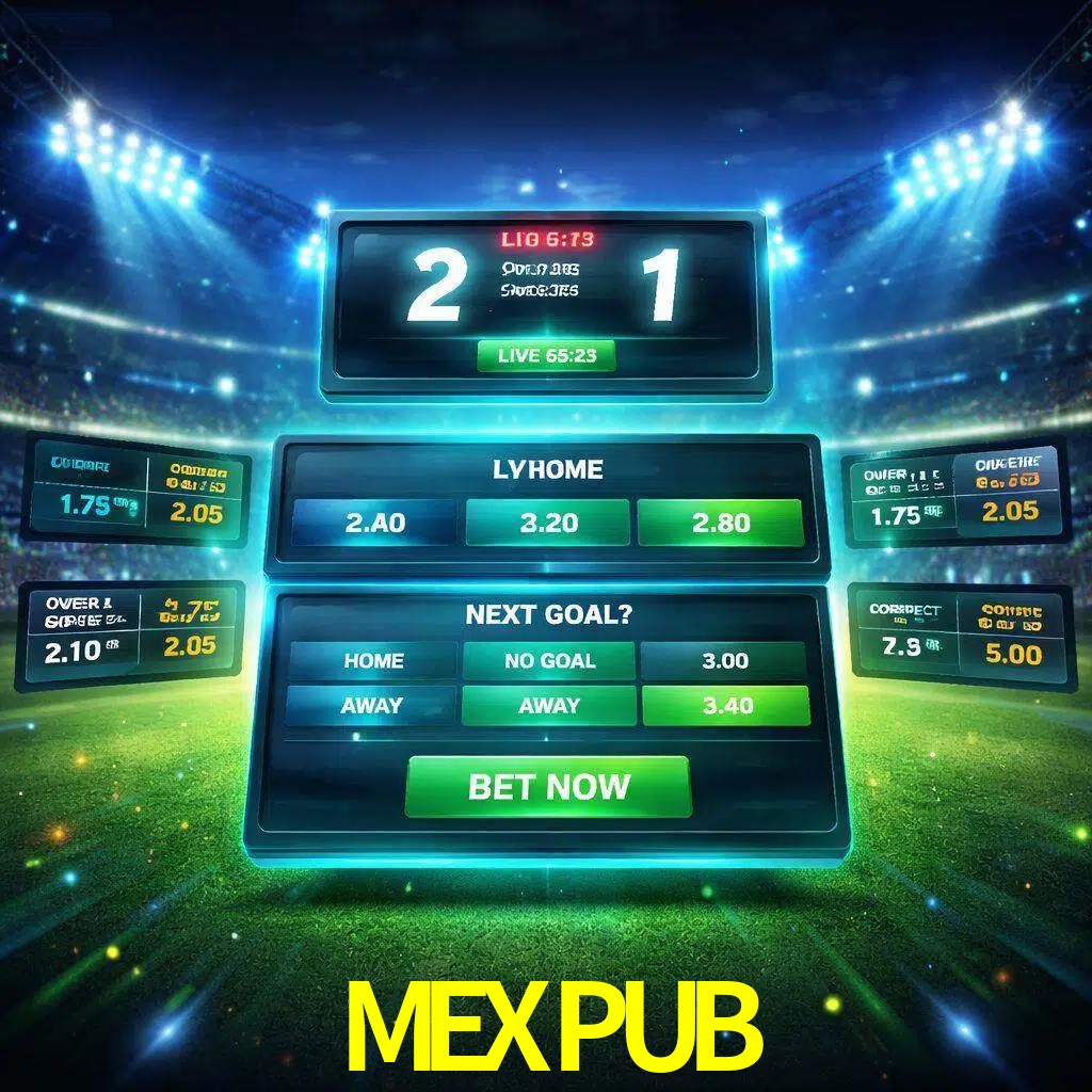 Vista de apuestas en vivo MEXPUB durante un partido en curso