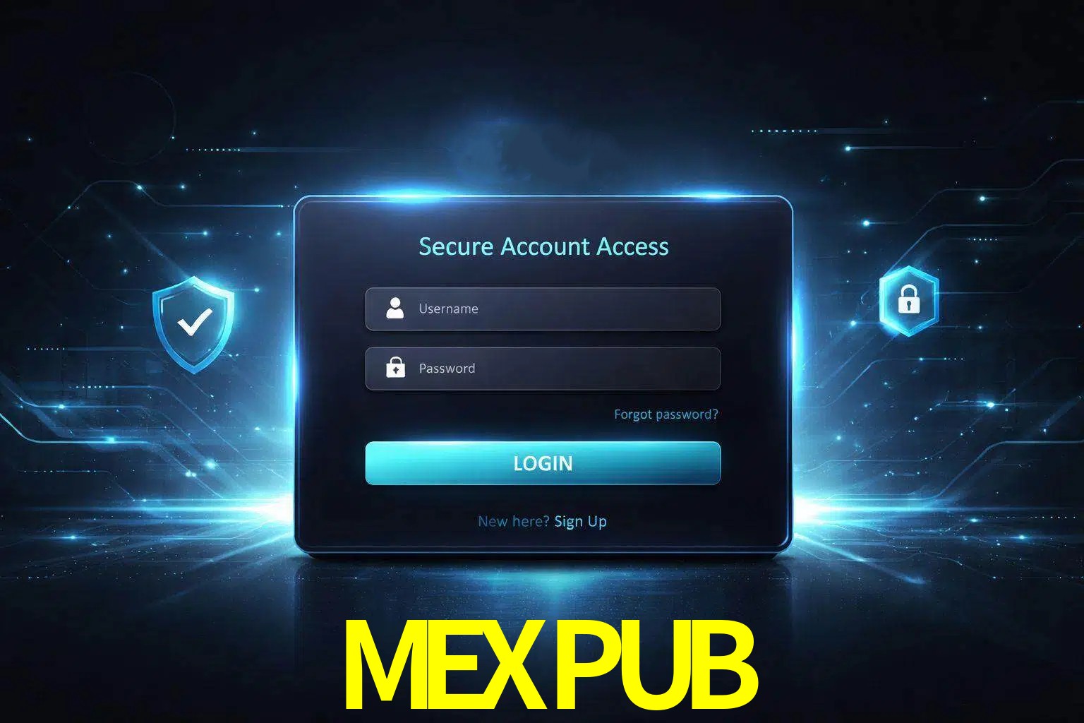 Pantalla de inicio de sesión de cuenta MEXPUB para usuarios en México